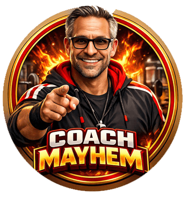Coach Mayhem workspace with content planning and packaging workflow controls